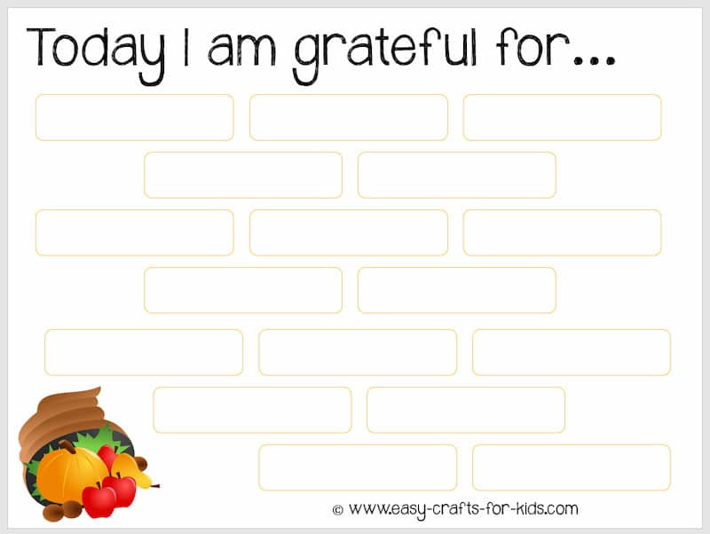 Thanksgiving grateful printable