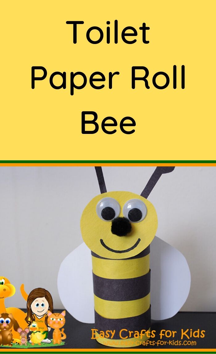 toilet paper roll bee crafts for kids