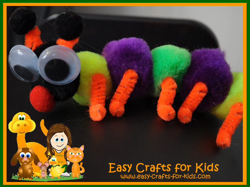 Pom Pom Caterpillar Craft for Spring