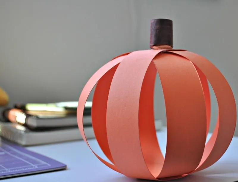 Pumpkin made out of construction paper