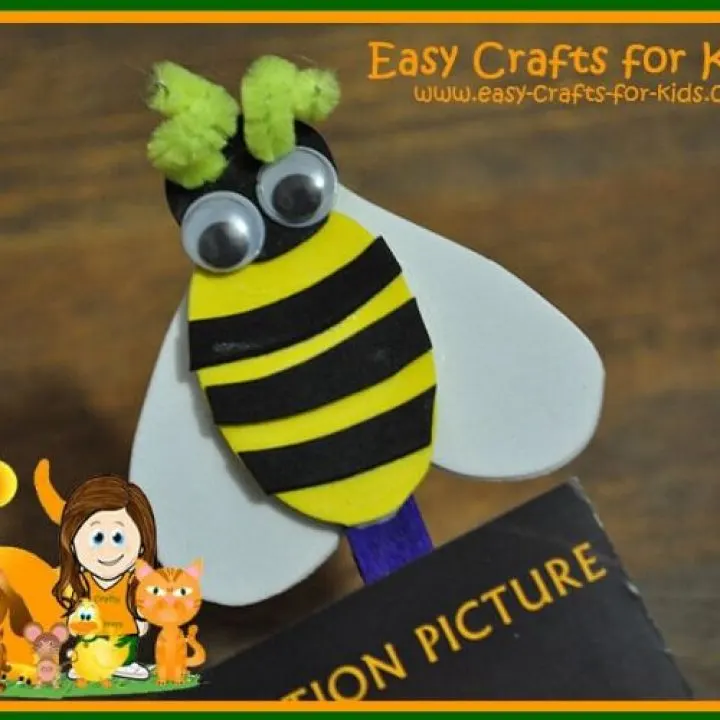 bumble bee bookmark craft