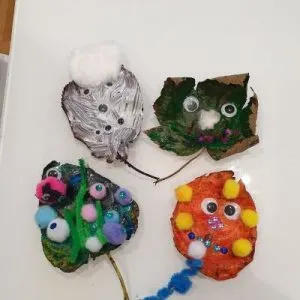 fall leaf craft monsters