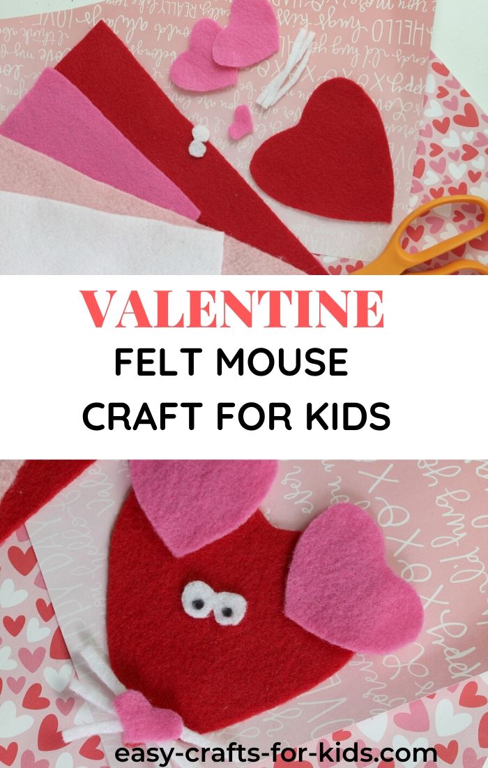 Valentine Day Felt Mouse Craft For Kids