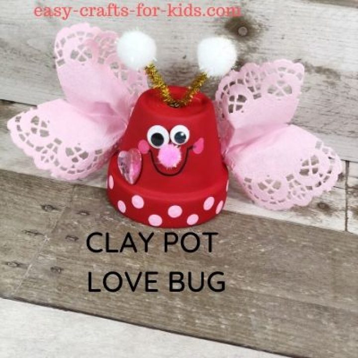 clay pot dollar store craft for Valentine