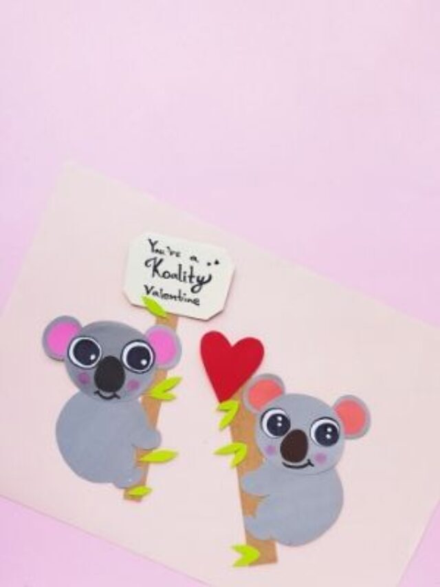 Koala Valentines Card for Kids