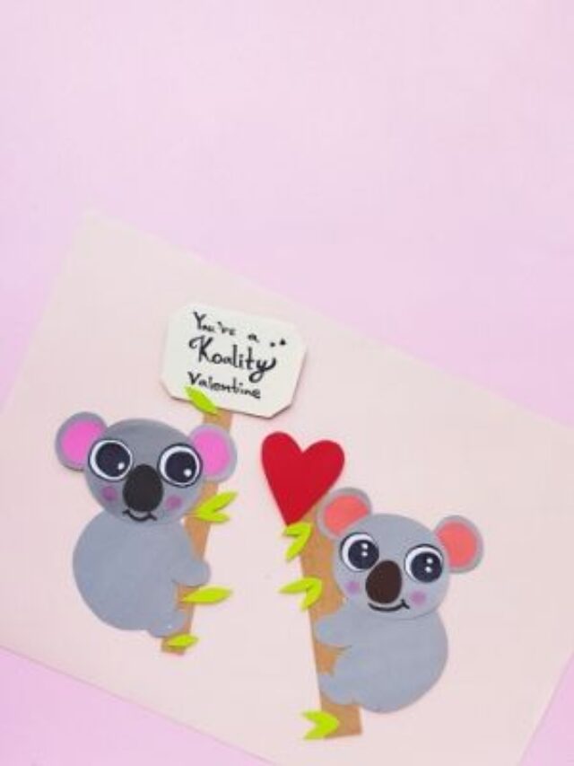 Koala Valentines Card for Kids - Easy Crafts For Kids