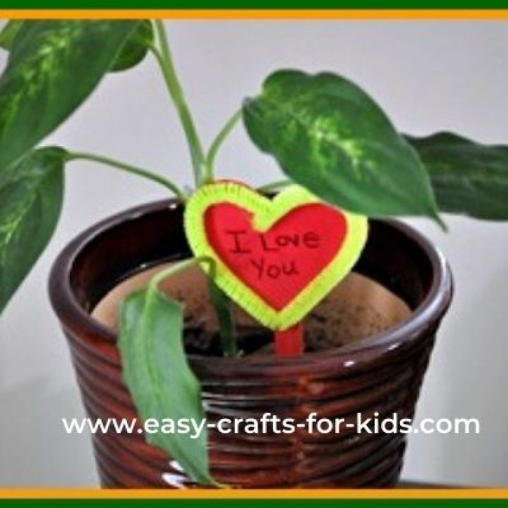 heart flower tag