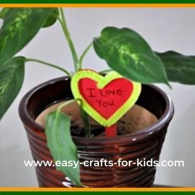 heart flower tag