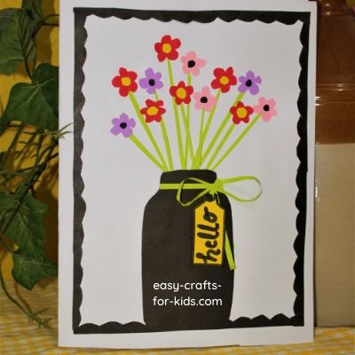 flower vase craft for kids