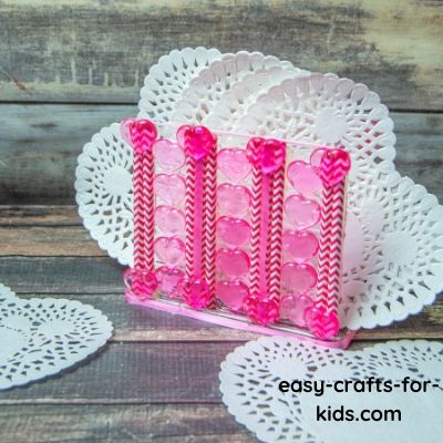 pink napkin holder craft