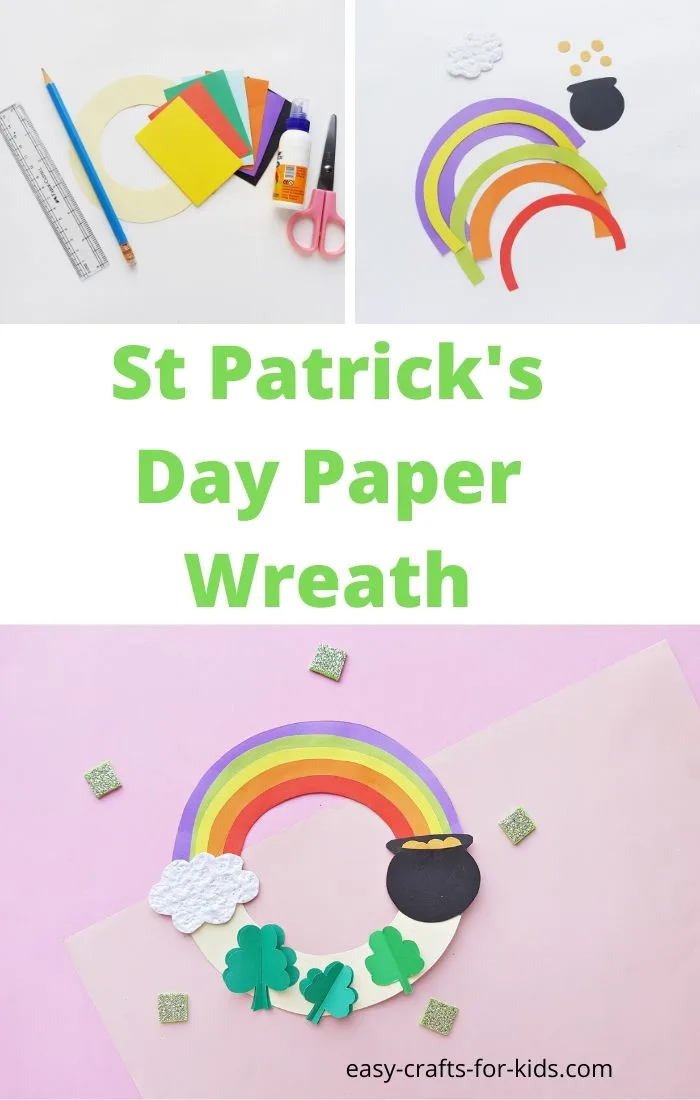 st patricks day wreath paper craft