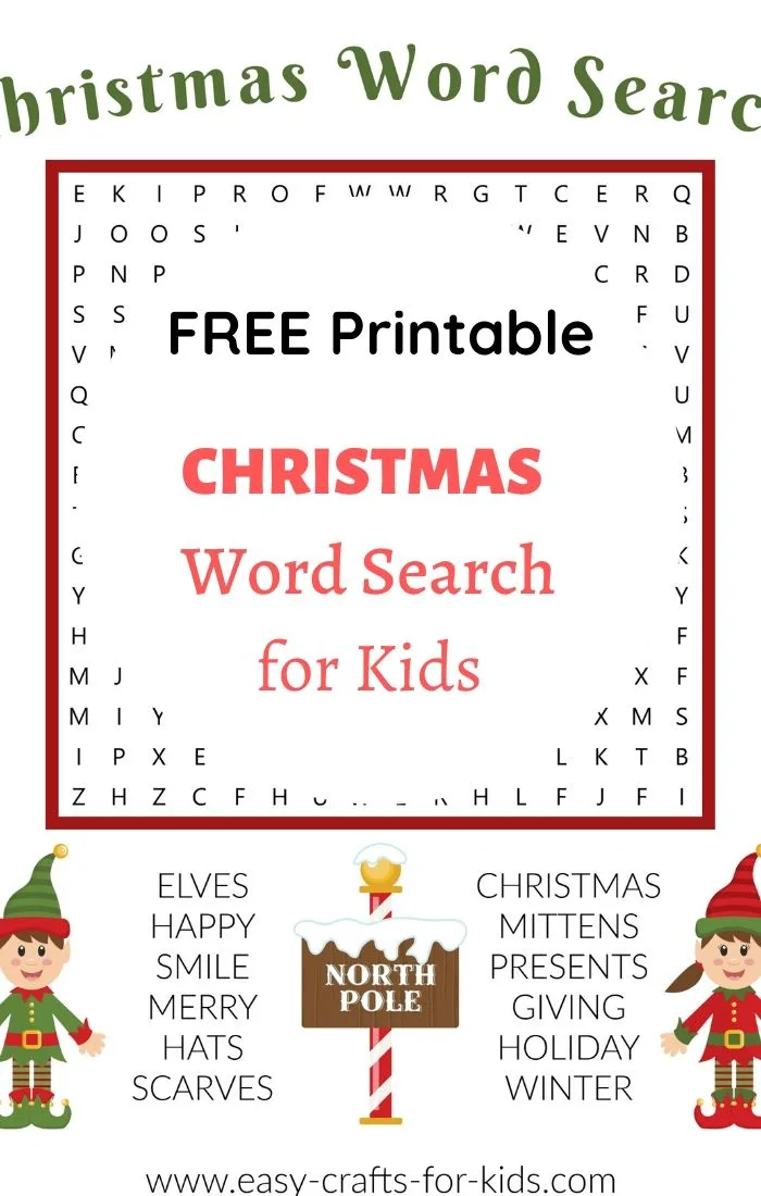 christmas word search for kids