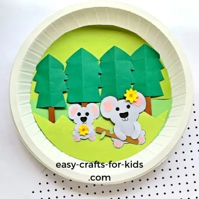 koala craft with paper plate