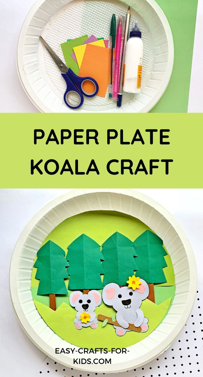 paper plate koala craft
