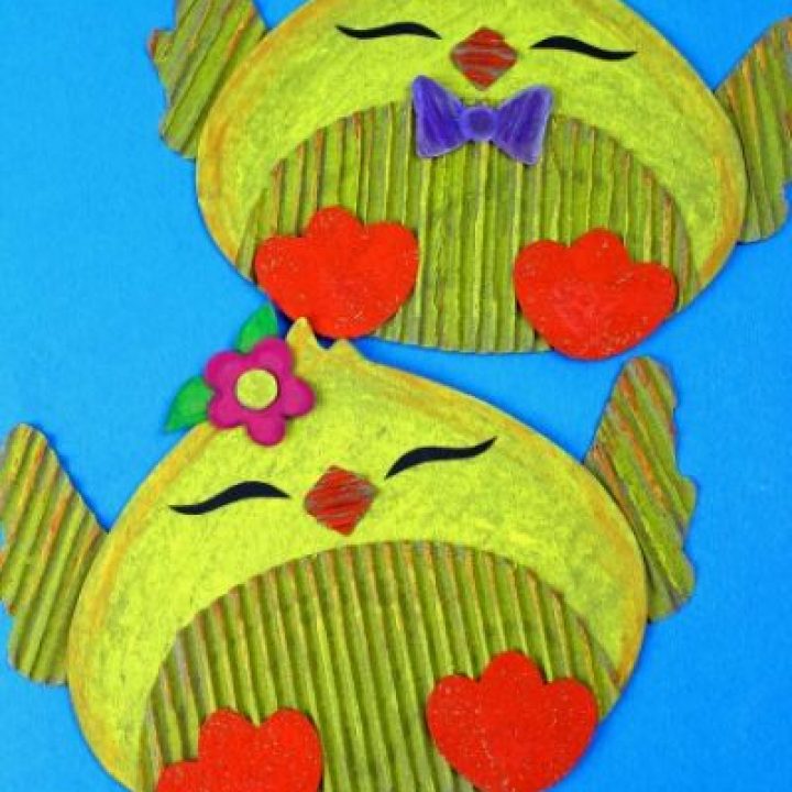 chick cardboard crafts for kids