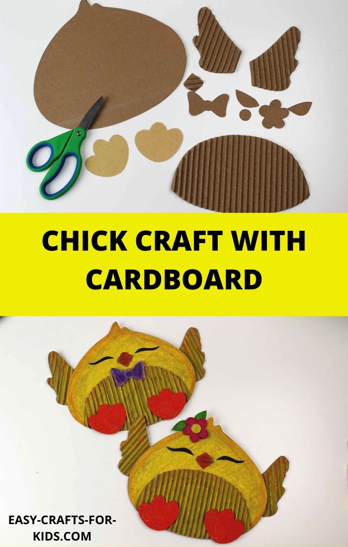 chick craft with cardboard
