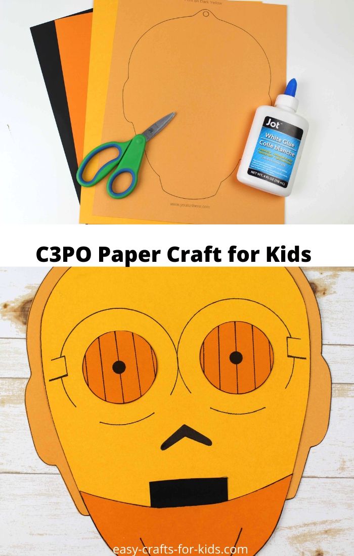 star wars paper craft c3po