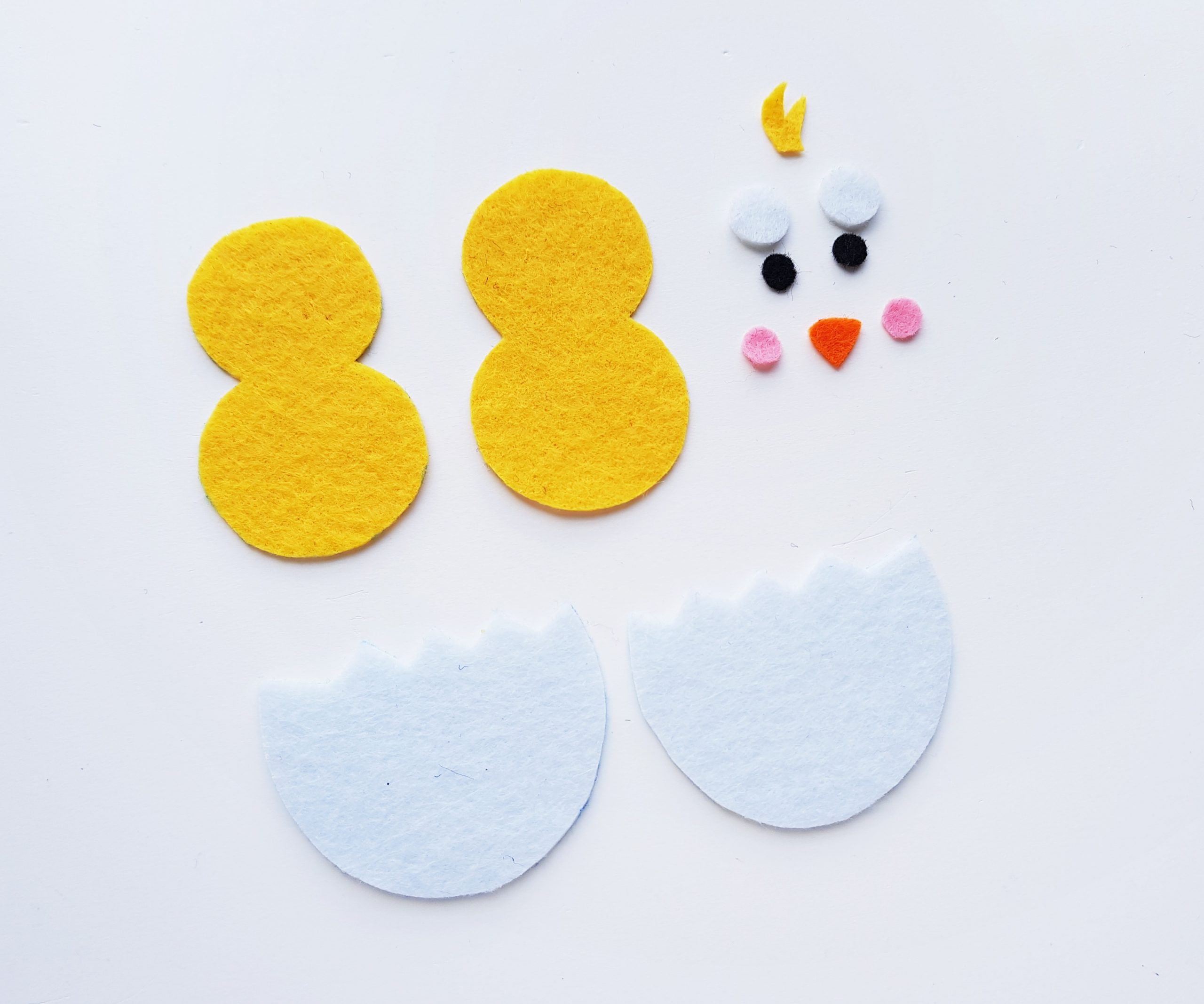 chick sewing craft template supplies