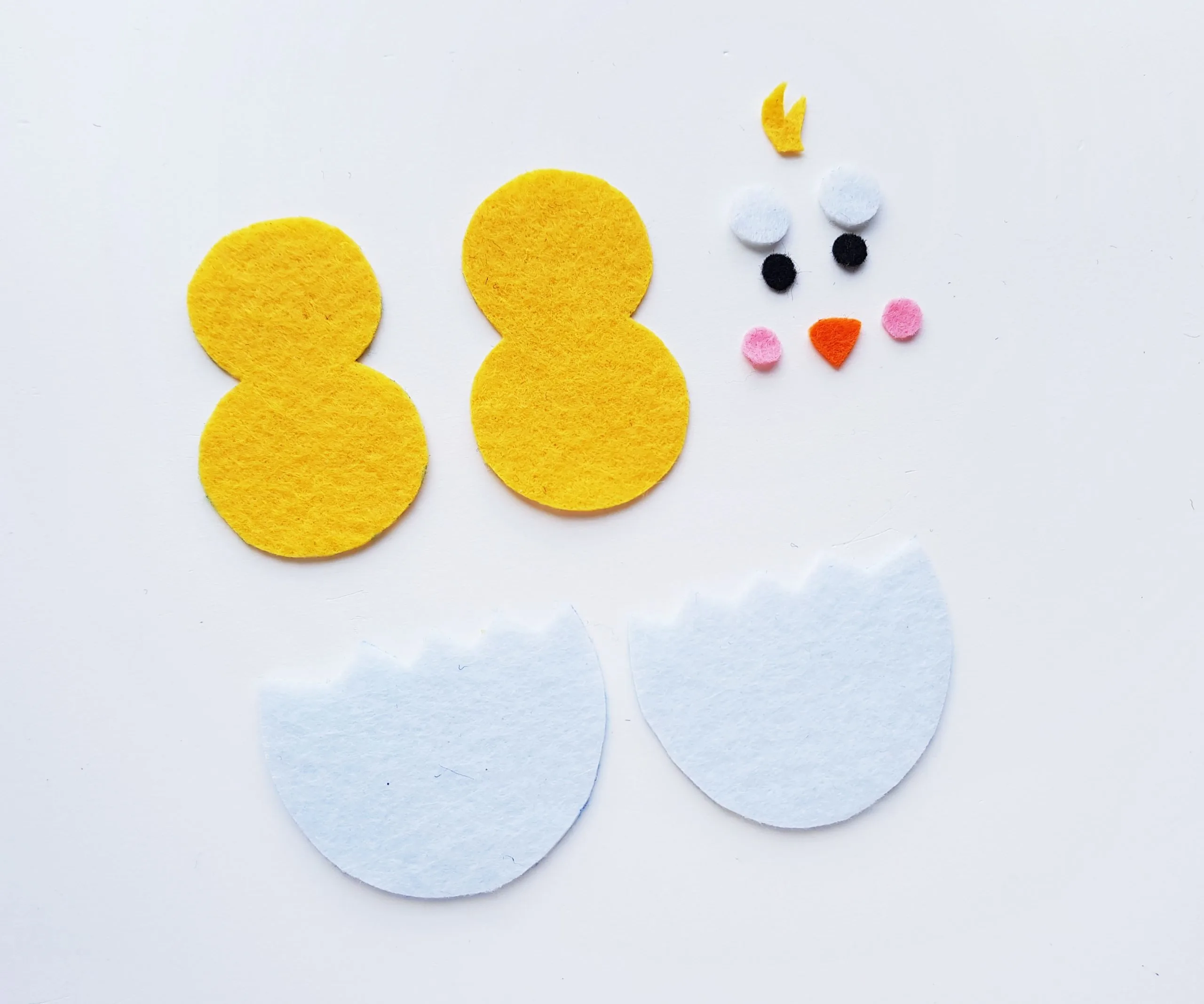 chick sewing craft template supplies