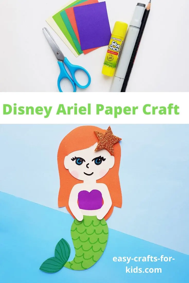 Disney Ariel Craft with Paper