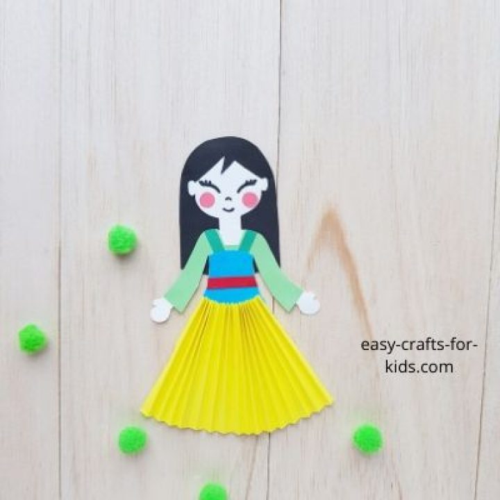 Princess Mulan Craft with paper