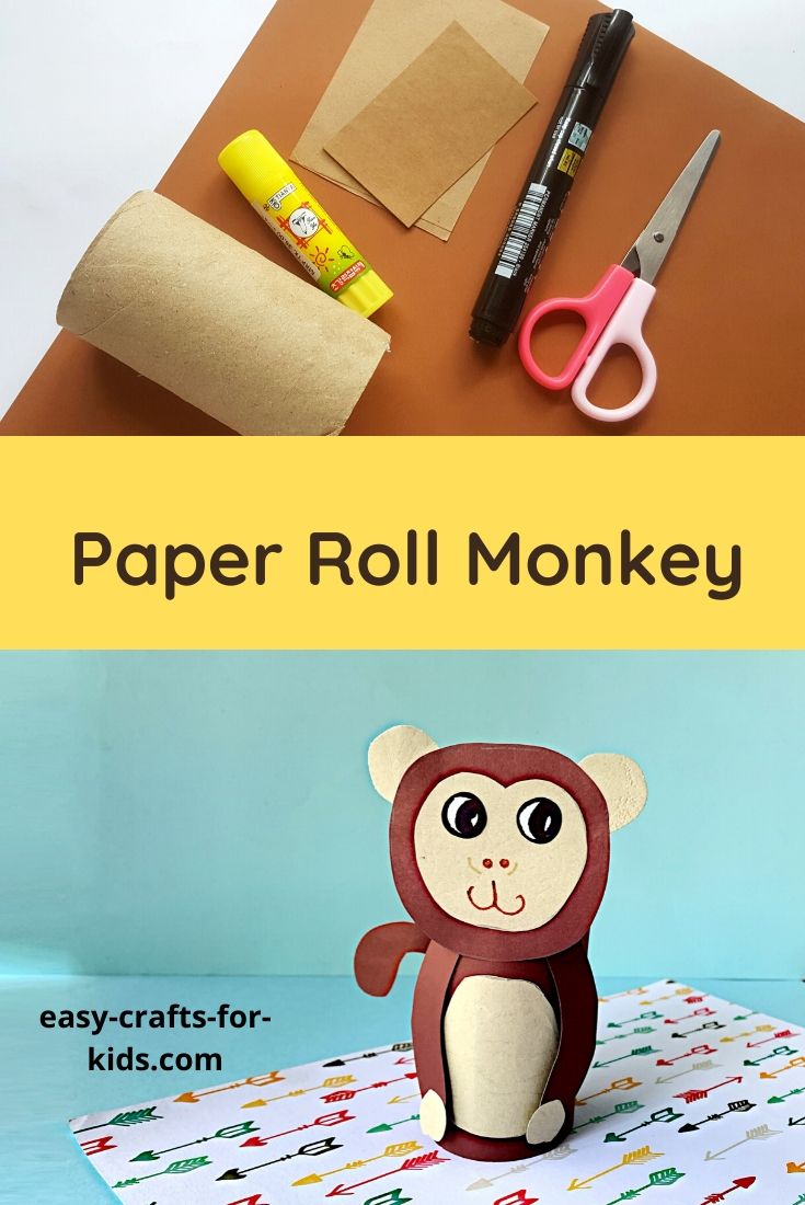 Monkey Craft with Toilet Paper Roll