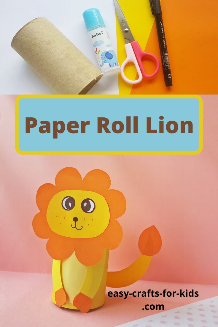 lion craft with toilet paper roll
