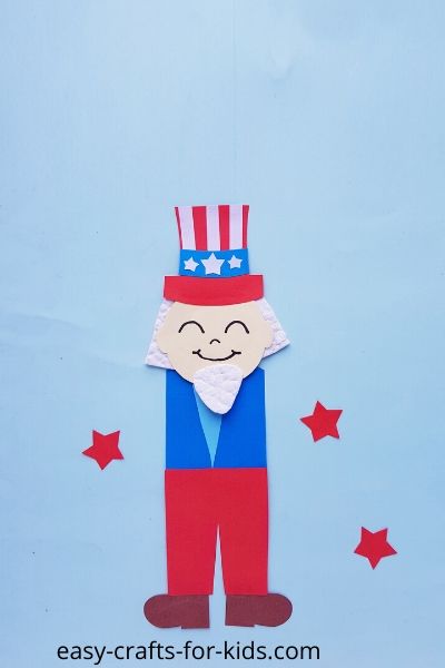 Uncle Sam Craft with Paper
