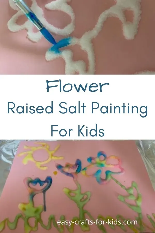 flower salt painting project