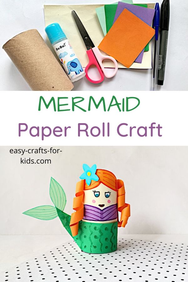 Mermaid Toilet Paper Roll Craft