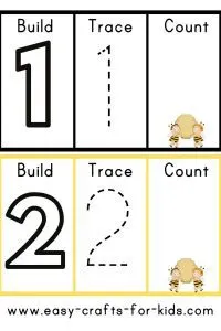 Numbers printable worksheets for 3 year olds