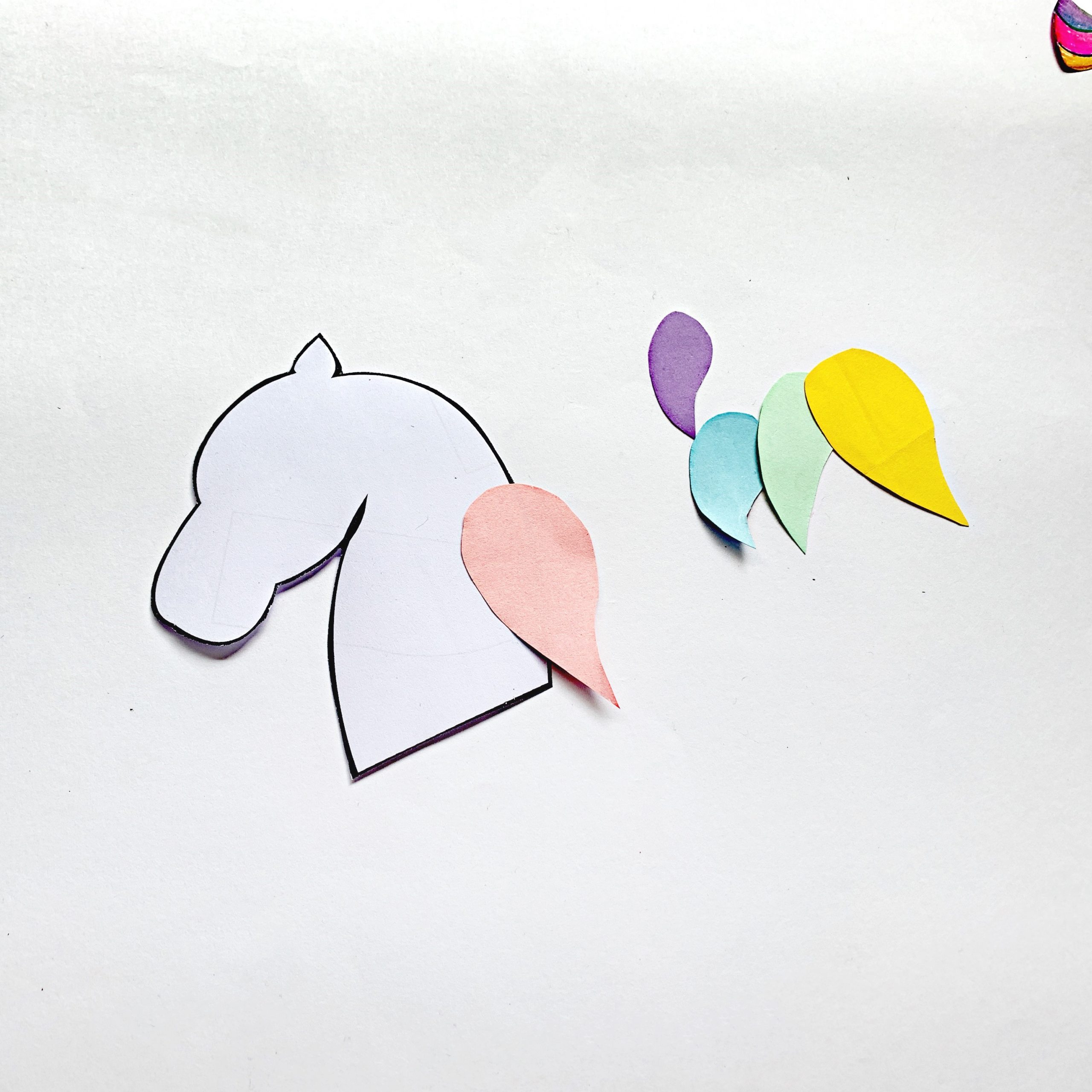 unicorn bookmark step by step