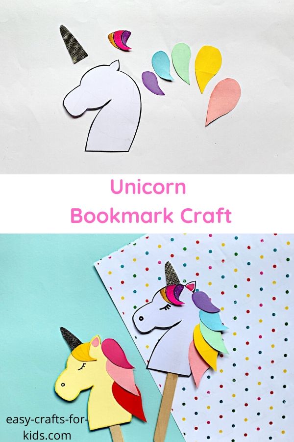 unicorn Popsicle Stick Bookmark Craft