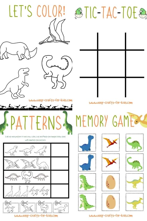 Dinosaur Printables for Kids Easy Crafts For Kids