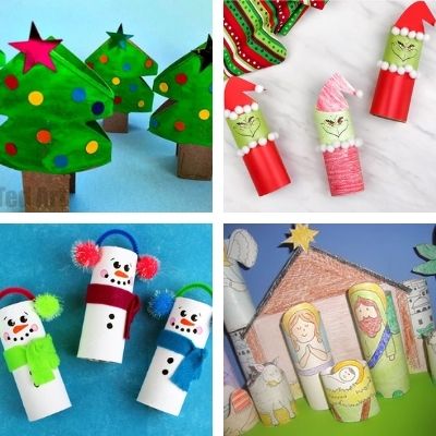 christmas crafts with toilet paper rolls