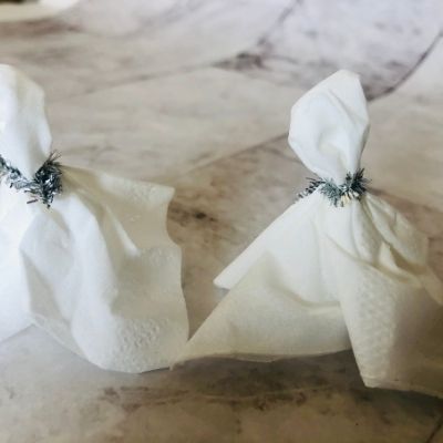 how to make tissue ghosts for tree craft