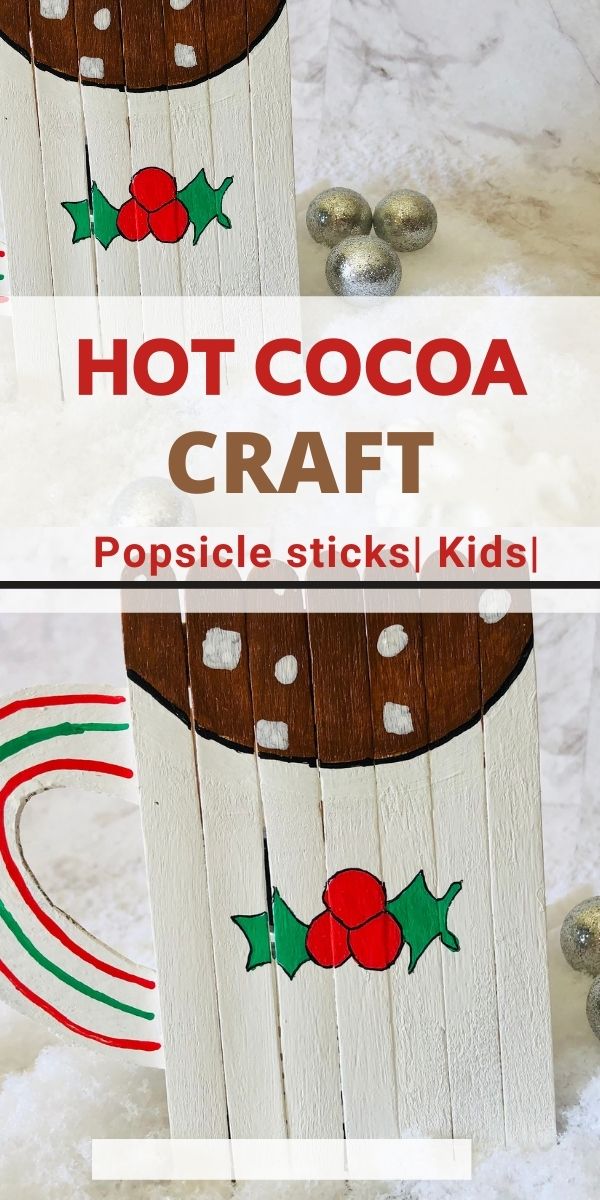 hot cocoa craft with popsicle sticks