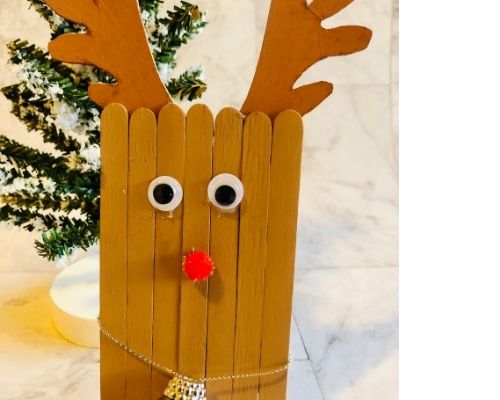 Reindeer Craft with Popsicle Sticks