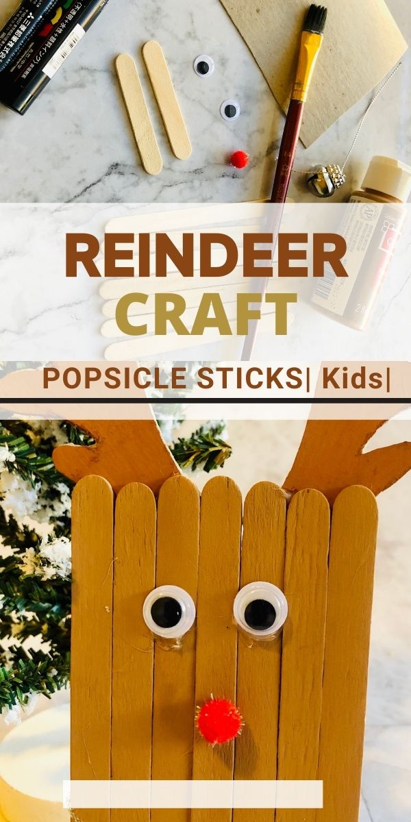 reindeer craft with popsicle sticks