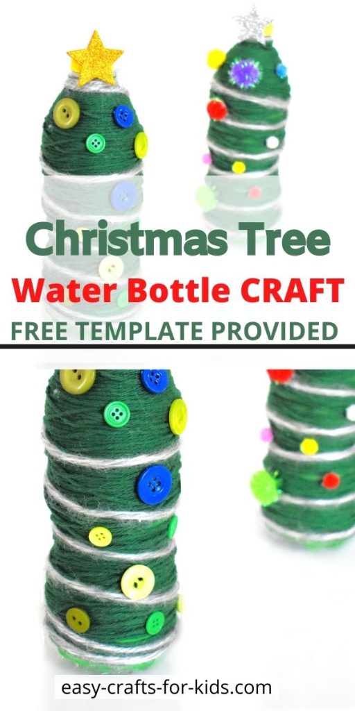 Christmas Tree Water Bottle Crafts for Kids
