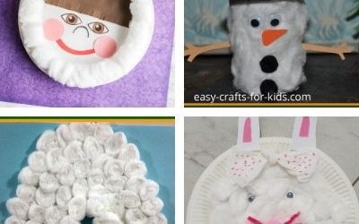 Easy crafts with cotton balls