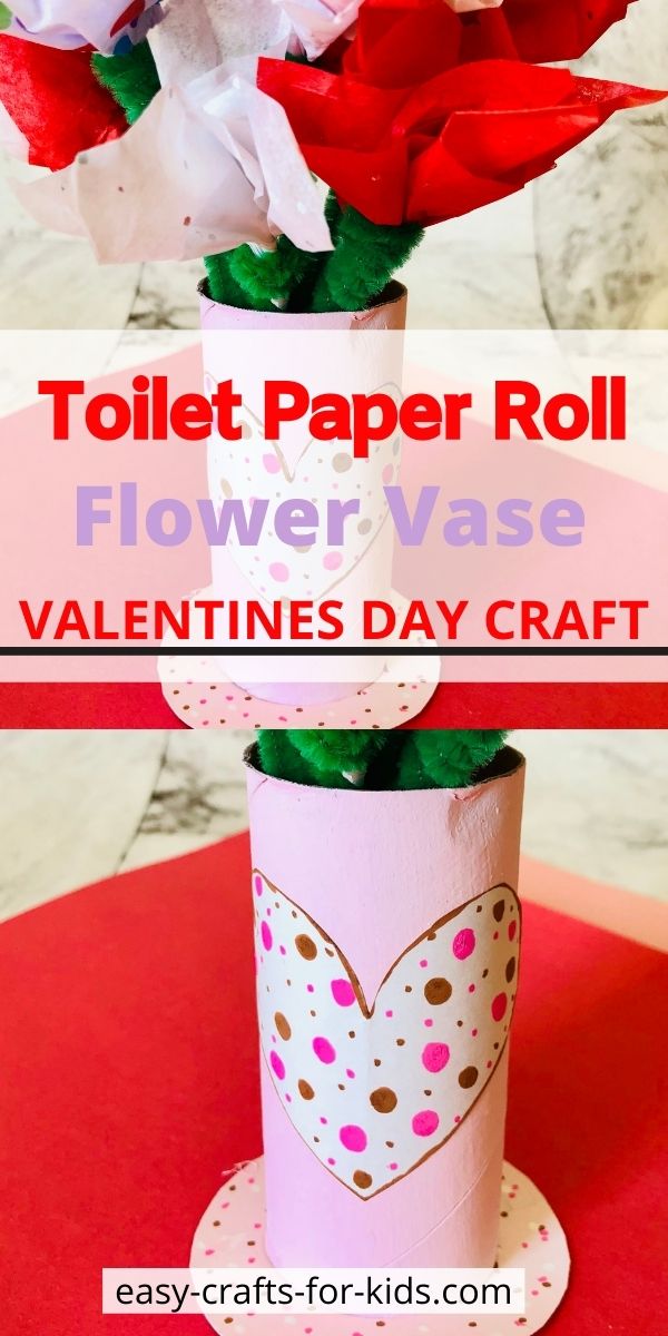Toilet Paper Roll Flower Vase
