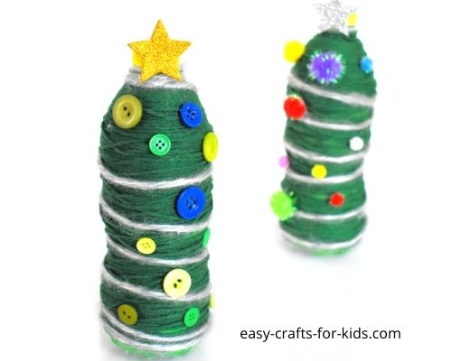Christmas Tree Water Bottle Crafts for Kids - Easy Crafts For Kids