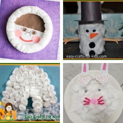 Easy crafts with cotton balls