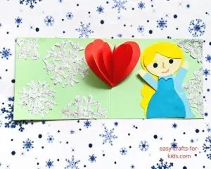 Elsa Heart Pop Up Card