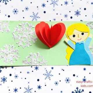 Elsa Heart Pop Up Card