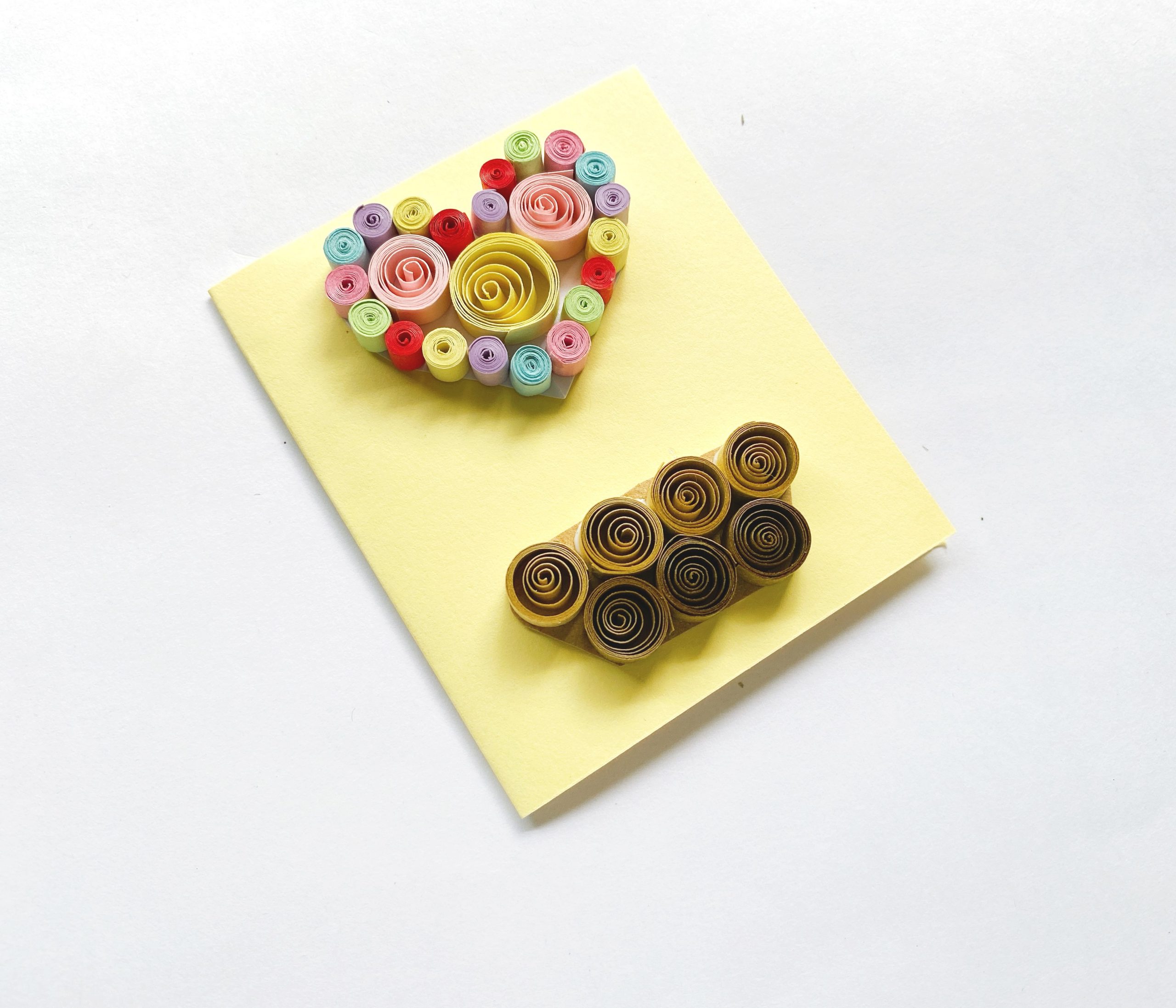Valentine hot air balloon quilled craft step by step procedure