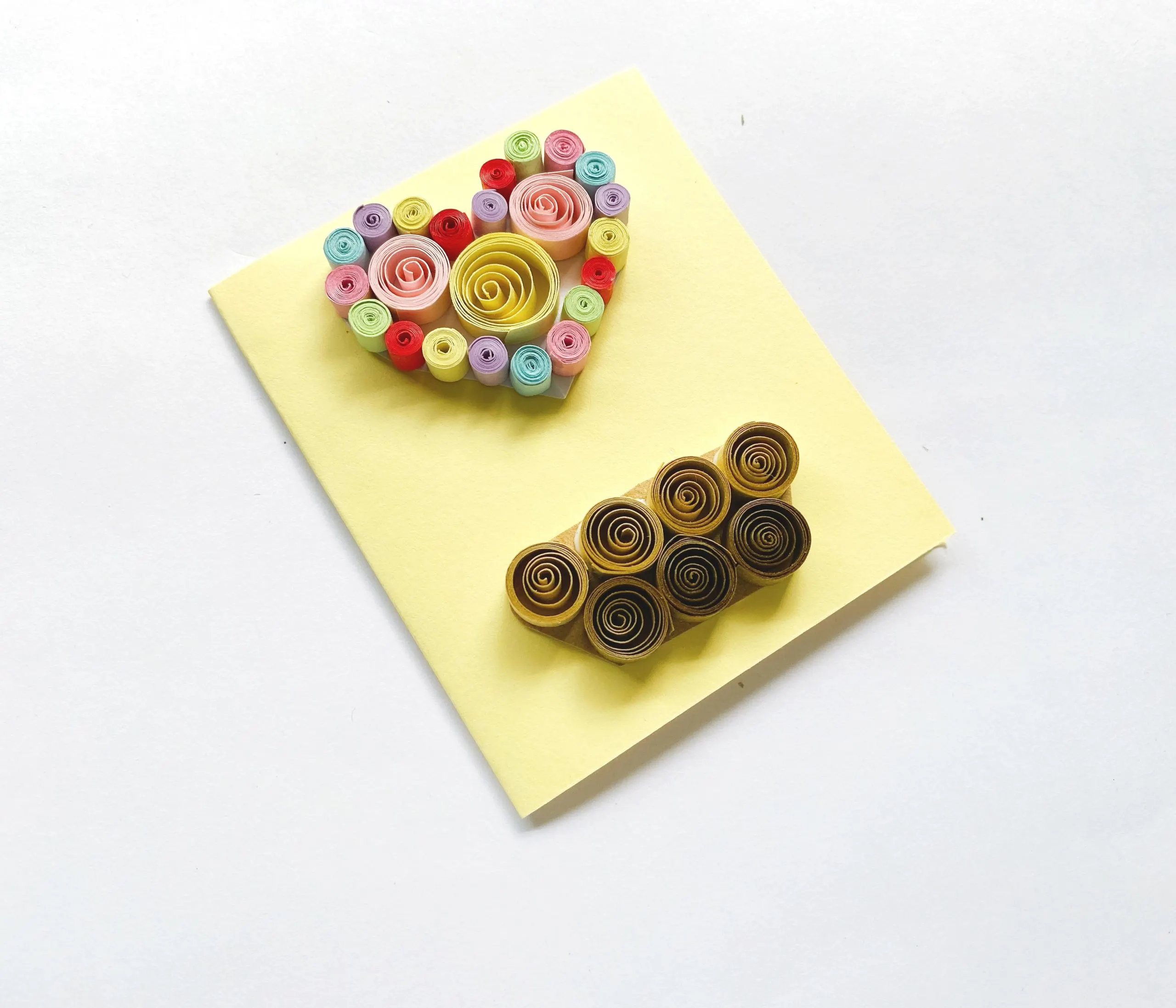 Valentine hot air balloon quilled craft step by step procedure