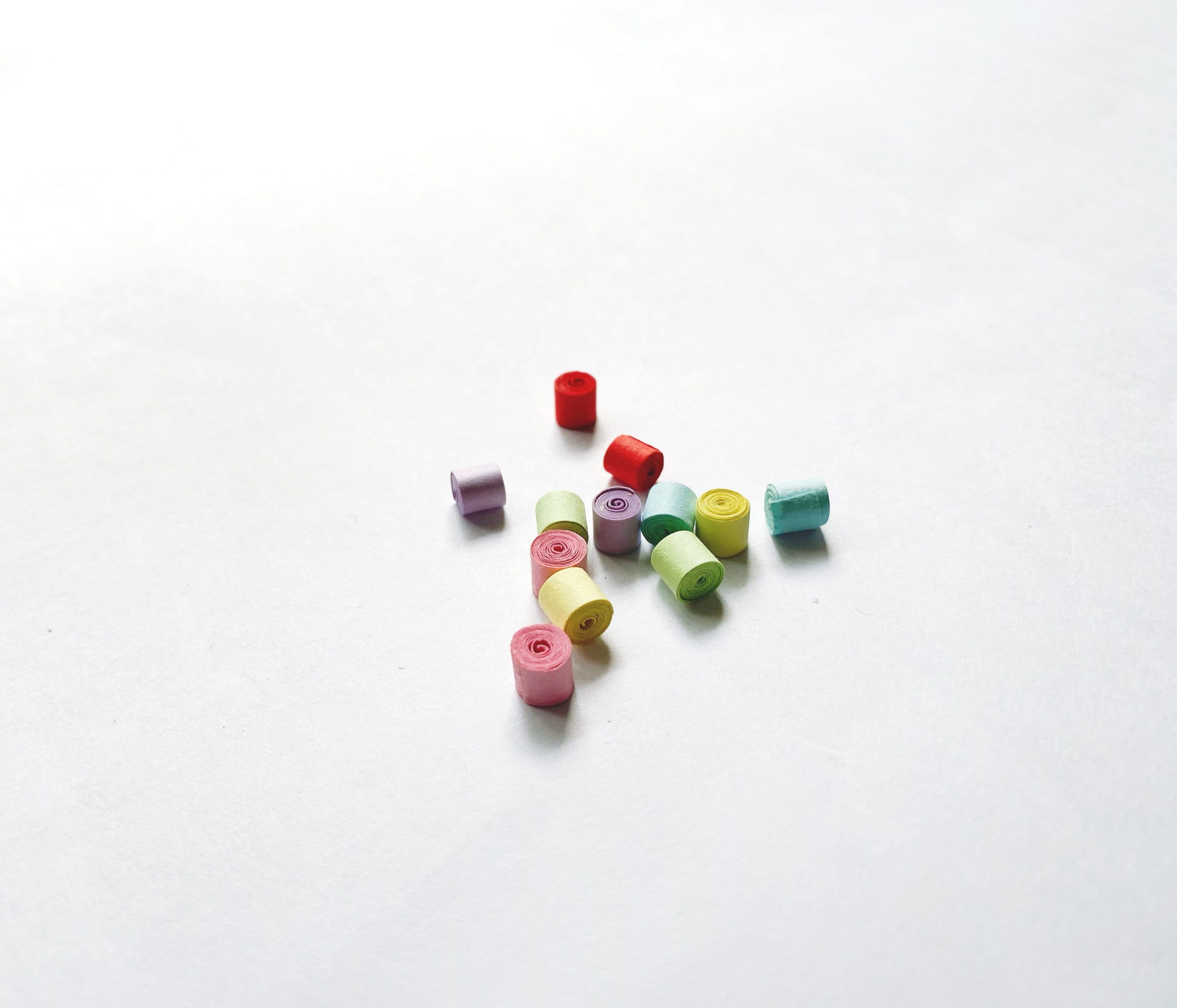 quilled paper coils for hot air balloon craft