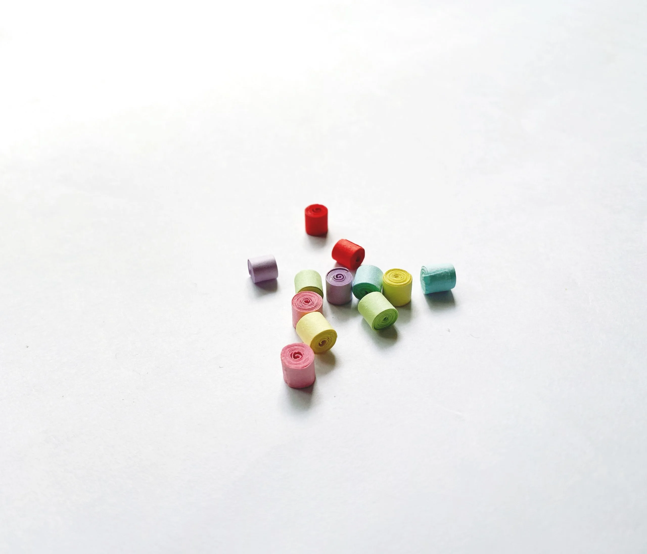 quilled paper coils for hot air balloon craft